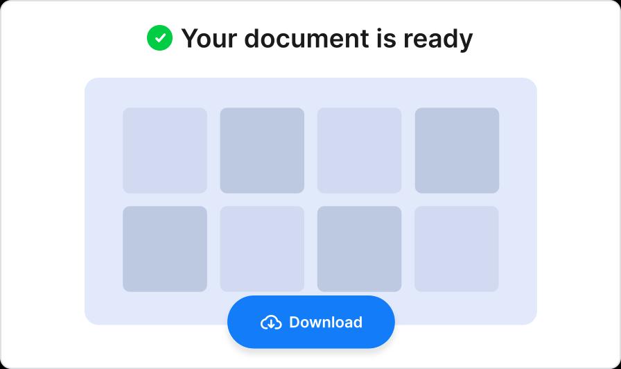 Download page screenshot with a button for downloading the file.