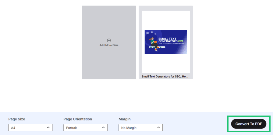 Screenshot of step 4 where the user clicks the “Convert To PDF” button.