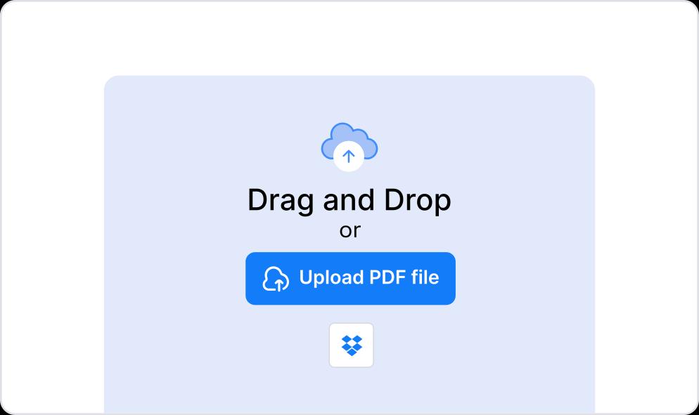 Button labeled “Upload PDF File”.