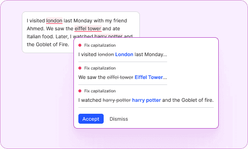 Capitalization Fixes