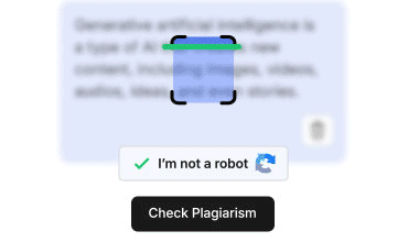 UI illustration of results after checking plagiarism.