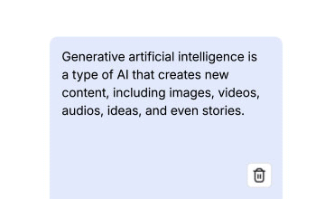 Screenshot of text input field, with a button labelled “Check Plagiarism”.